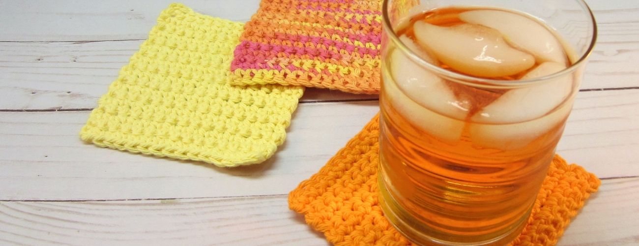 Absolute Beginner Crochet Coaster Pattern - The Craft Stash Queen