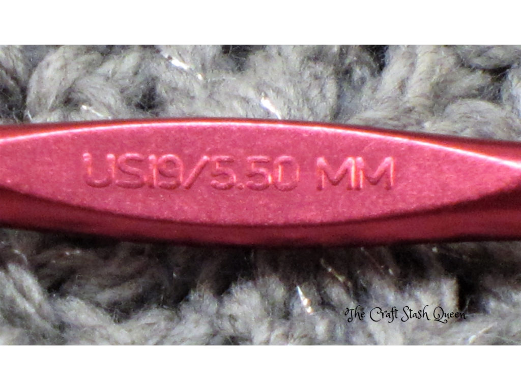 Lable for an I-9/5.5mm crochet hook.