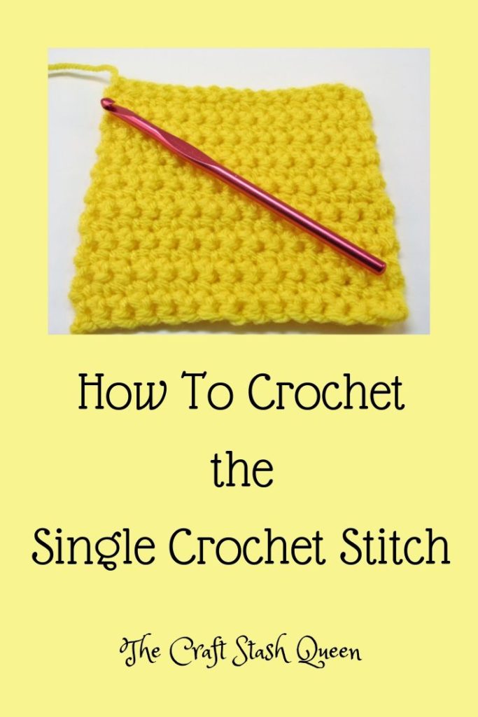 Learn how to crochet the single crochet stitch pin image
