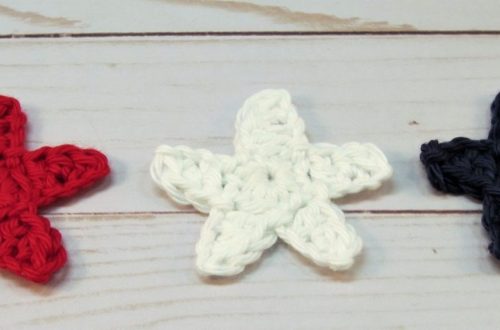 Crochet Stars in red, white and blue