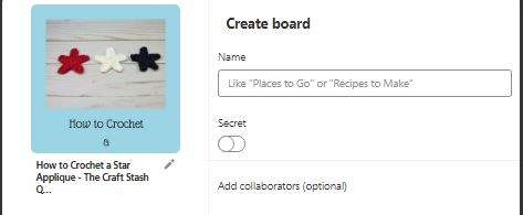 How to create a Pinterest Group Board on the Create Board screen